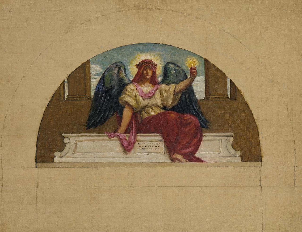 Schizzo per il murale all'Oberlin College, Lo spirito dell'amore sacrificale - Smithsonian American Art Museum